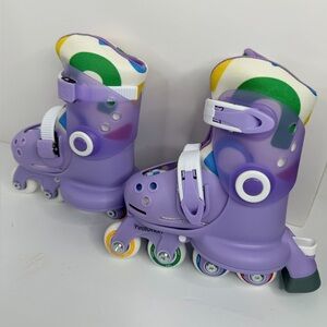 NWOT Yvolution Kids Twista Learner Adjustable‎ Inline Skates Purple Size 7–11J